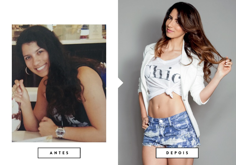 Lu Cristhovam (depois), reprodução Instagram (antes)