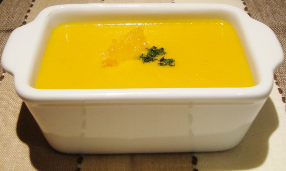 Creme de cenoura aromático com biomassa de banana verde Creme de cenoura aromático com biomassa de banana verde