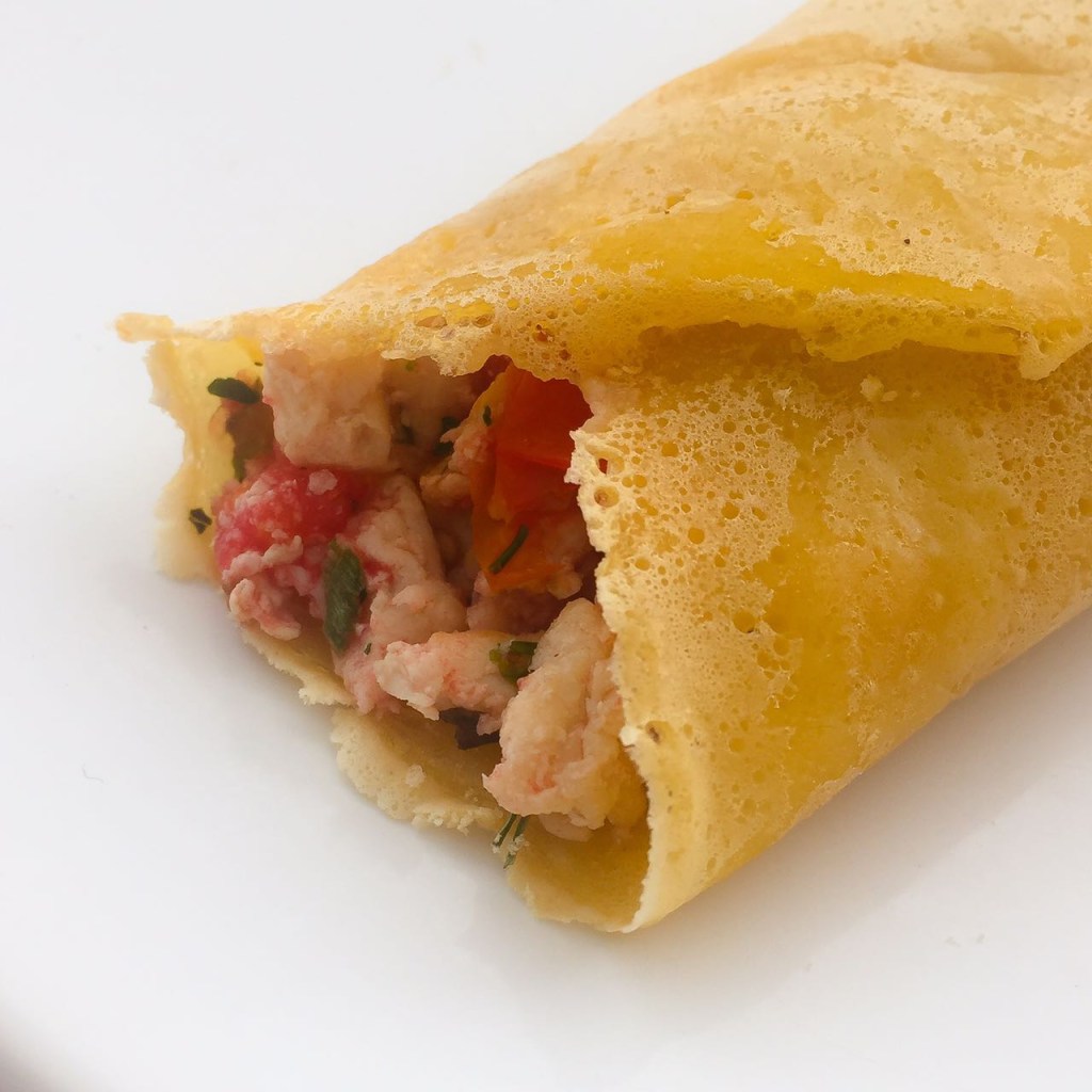 Panqueca de tapioca para um jantar sem glúten