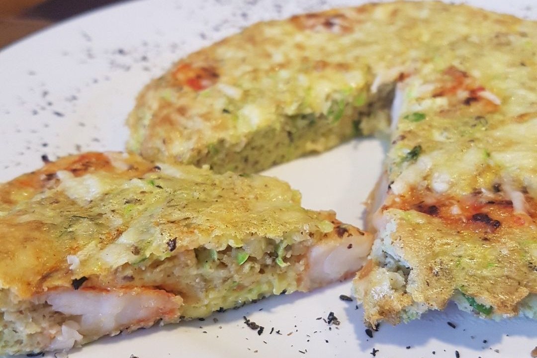 Quiche da camarão low carb