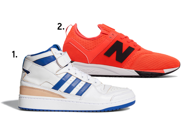 1. Tênis, <a href="https://www.adidas.com.br/" target="_blank" rel="noopener">Adidas</a>, R$ 700; 2. Tênis, <a href="https://www.newbalance.com.br/" target="_blank" rel="noopener">New Balance</a>, R$ 450 (preços pesquisados em novembro de 2017)