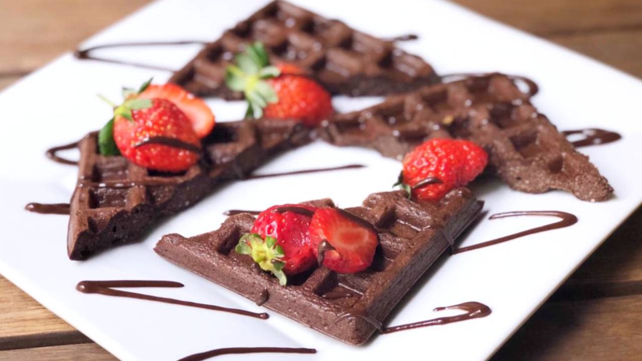 Waffle de chocolate