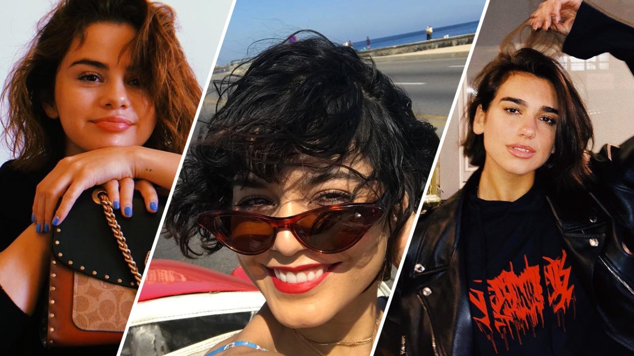 Selena Gonez, Vanessa Hudgens e Dua Lipa com cabelo curto
