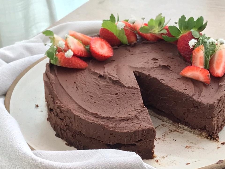 torta mousse de chocolate