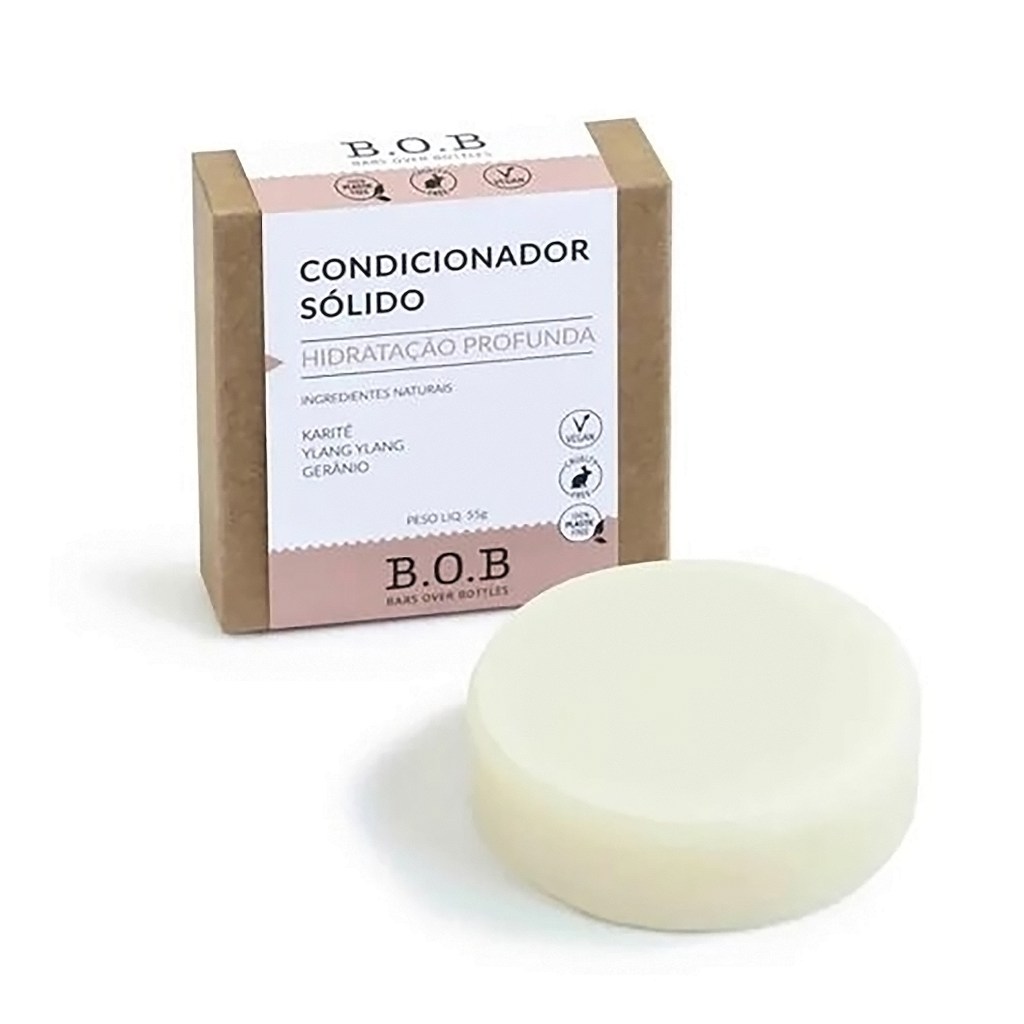 Americanas.com_CONDICIONADOR HIDRATAÇÃO PROFUNDA B.O.B 55g R$ 37,90 Condicionador B.O.B em barra