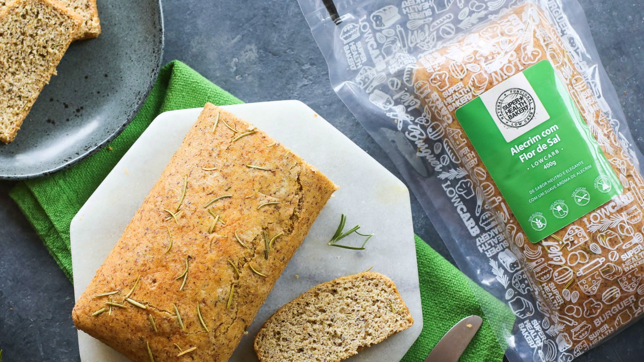 Pão de alecrim com flor de sal: baixo índice glicêmico