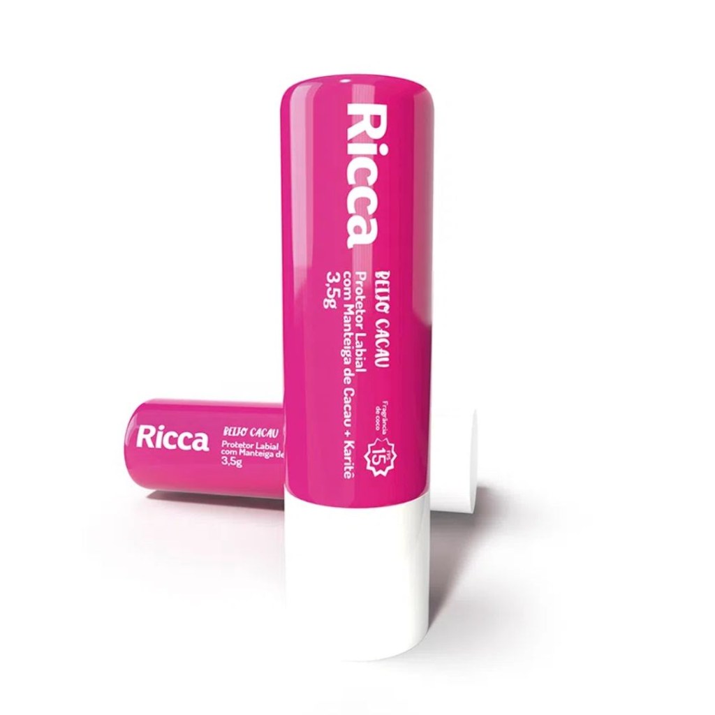 protetor labial Ricca Protetor Labial com Manteiga de Cacau + Karite Fps 15