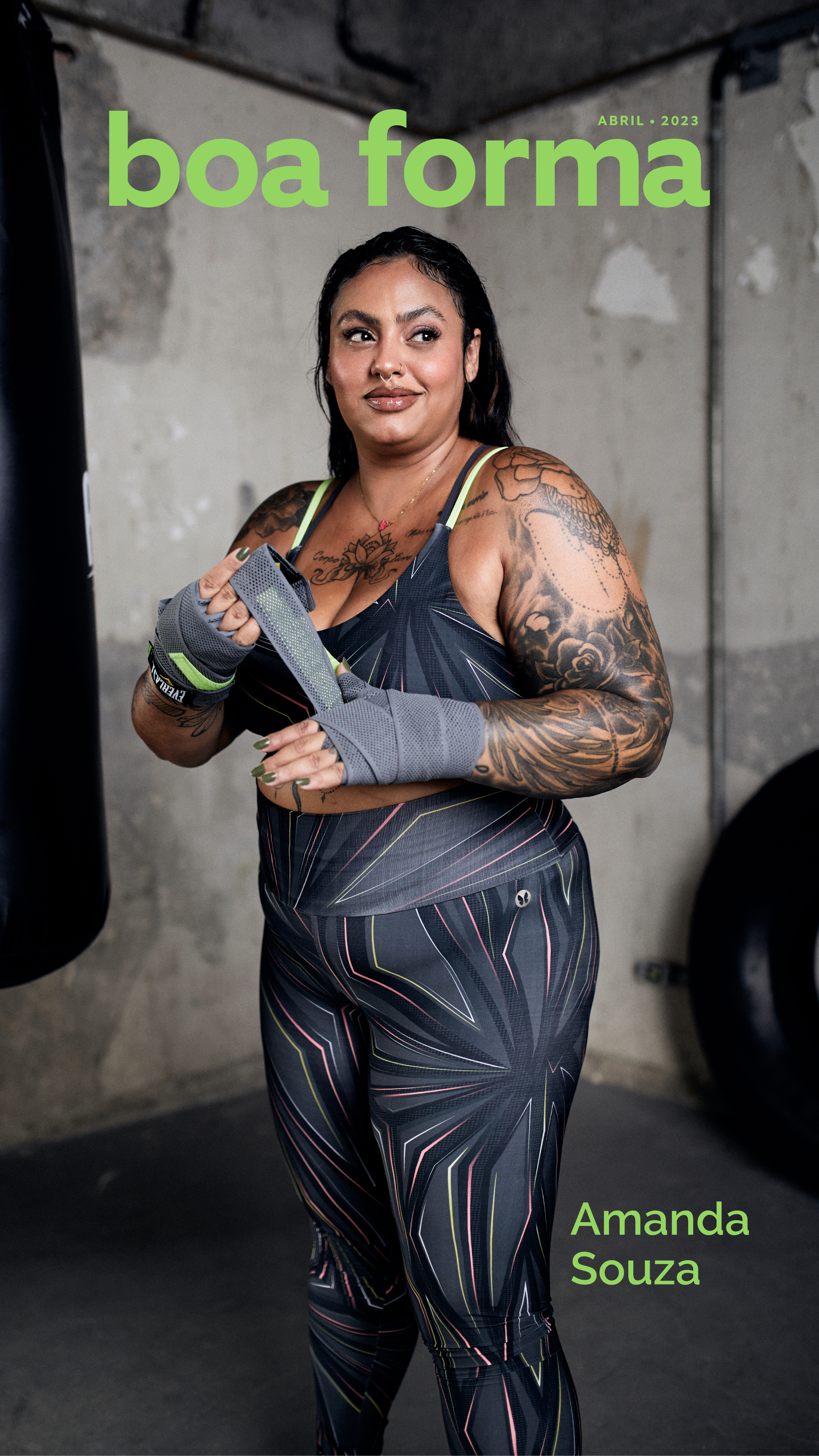 Amanda Souza na capa de Boa Forma