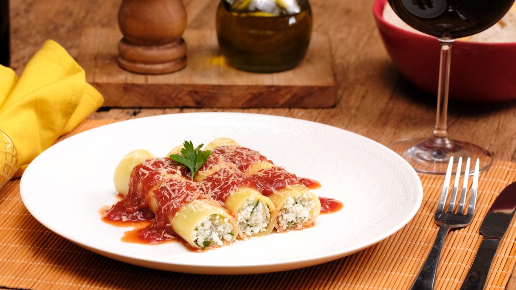 Receita de canelone de berinjela e ricota