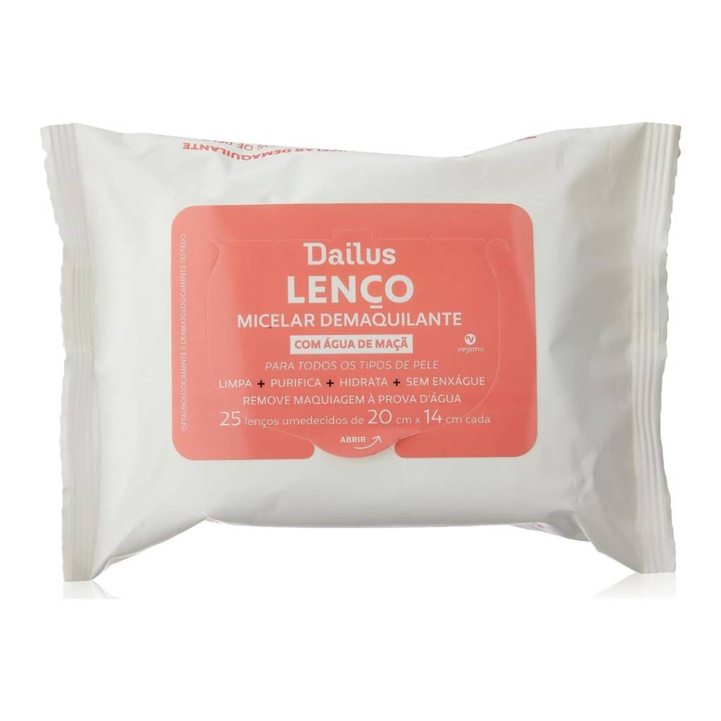 lenço micelar demaquilante dailus Lenço Micelar Demaquilante Dailus