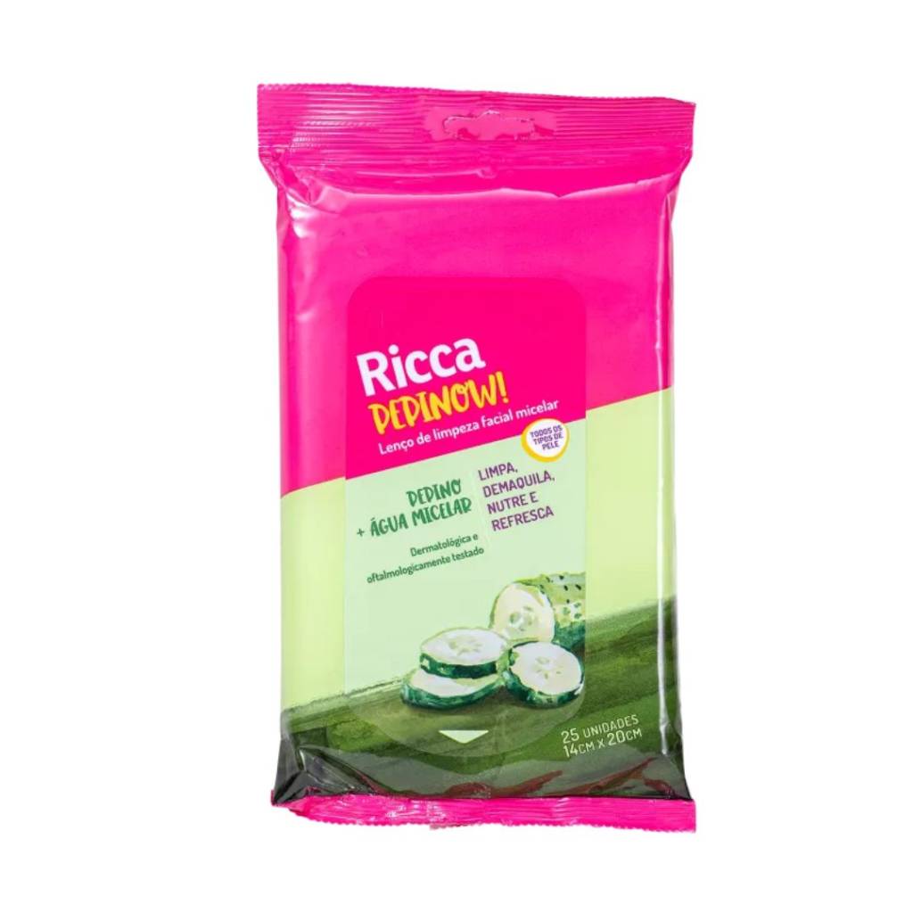 ricca pepino e água micelar Lenço Demaquilante Pepinow!
