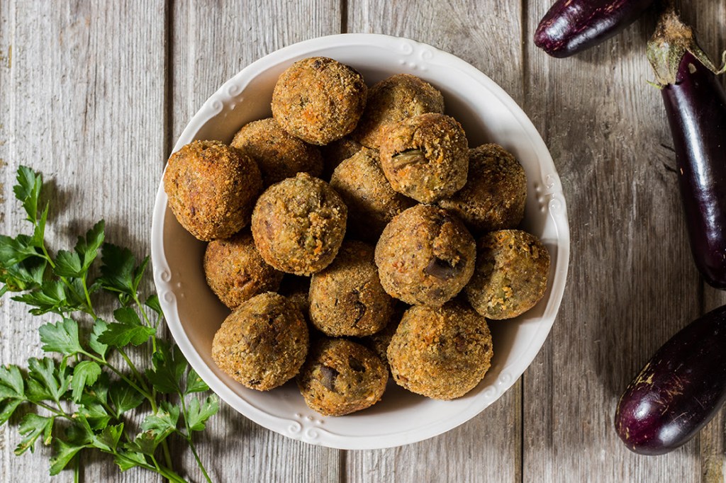almondegas-berinjela Aprenda a receita feita na air fryer