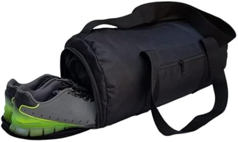 Bolsa de Academia Esportiva Com Porta Tênis Grande Resistente (Preto)