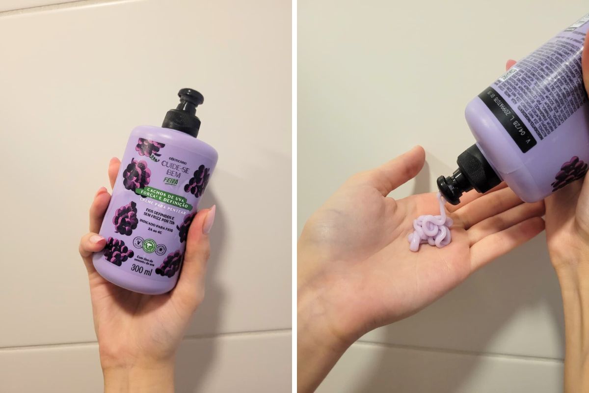Creme Para Pentear Cachos de Uva Cuide-se Bem, O Botic&aacute;rio