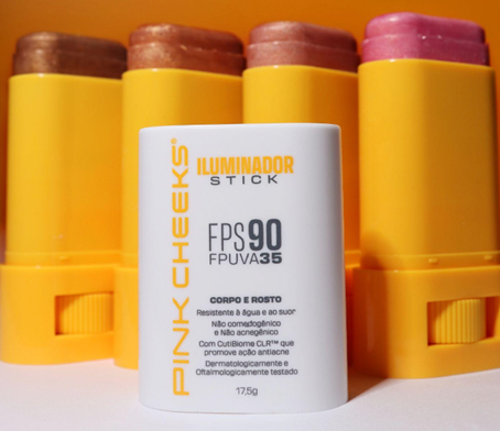 pink cheeks Iluminador Multifuncional Stick com FPS 90